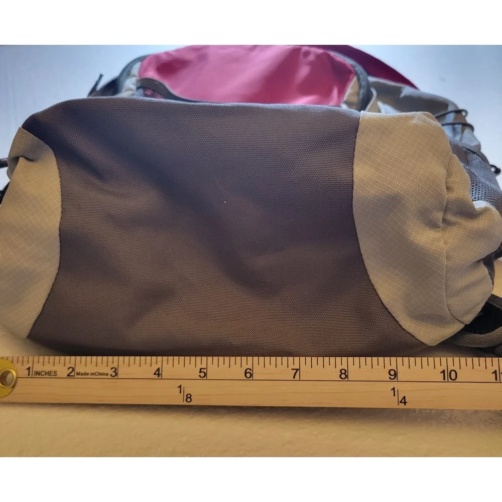 Lands' End Kids Backpack Red Gray Multiple Pockets
